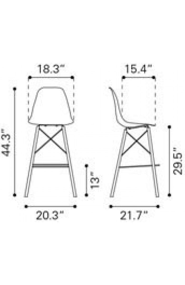 Zuo Shadow Bar Chair