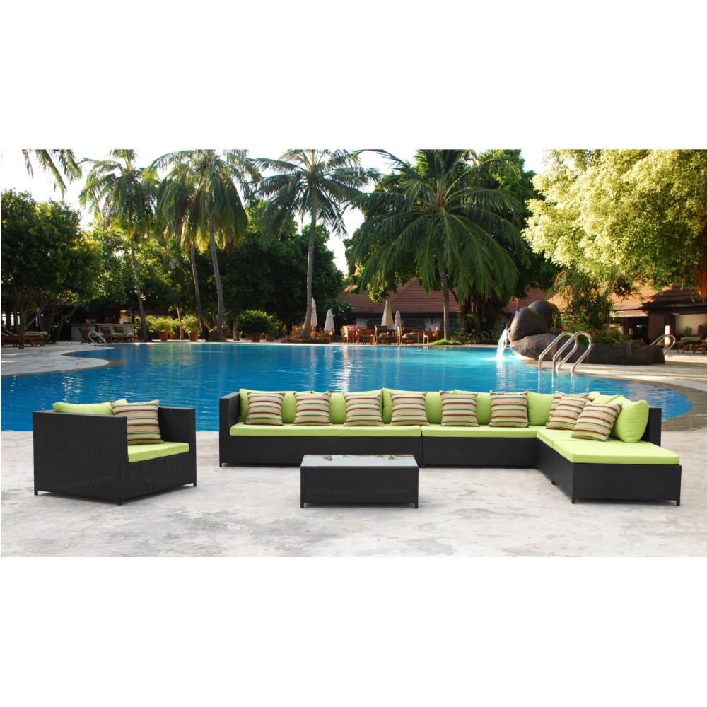 Fine Mod Imports Garden 7-Piece Outdoor Rattan