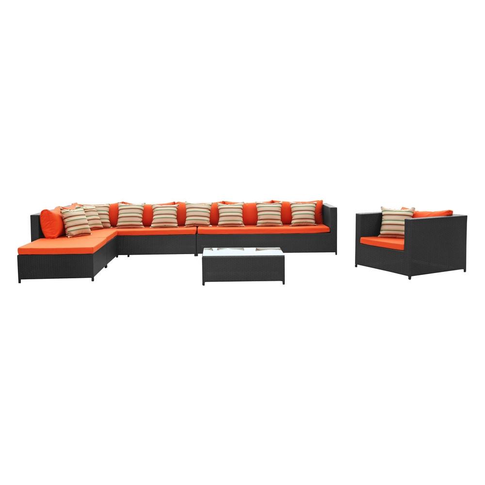 Fine Mod Imports Garden 7-Piece Outdoor Rattan