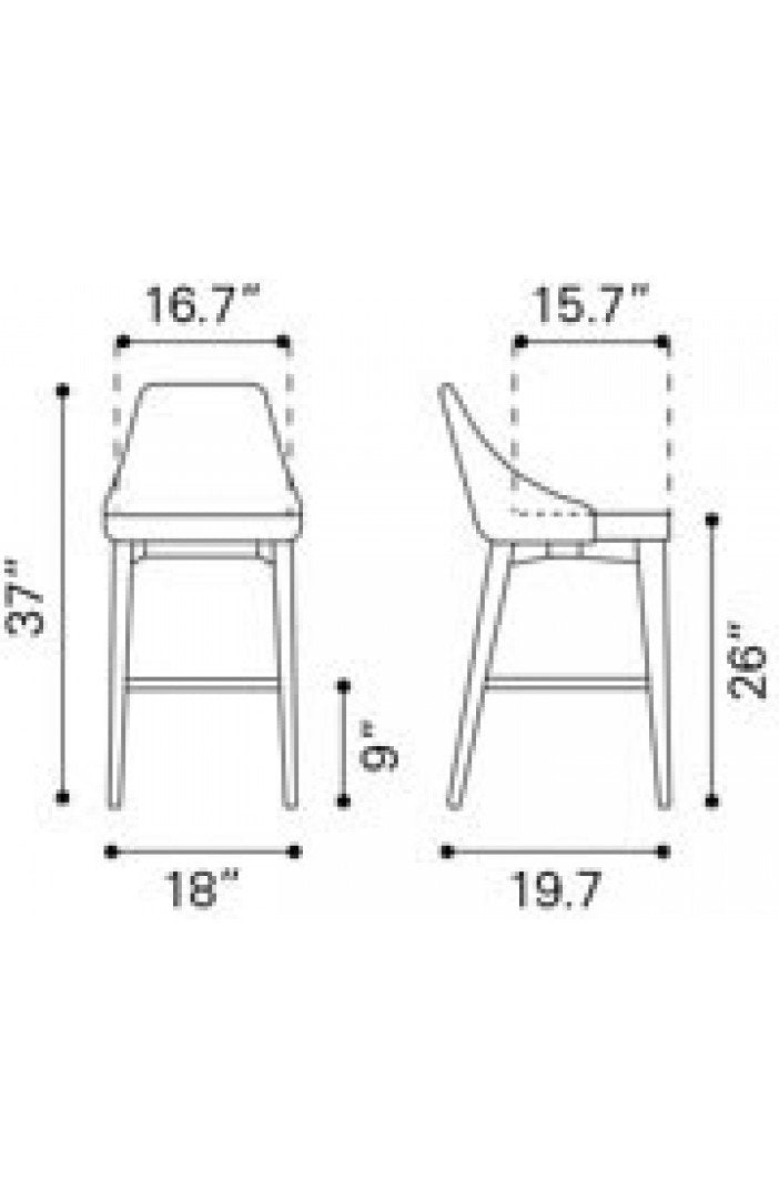 Zuo Moor Counter Chair