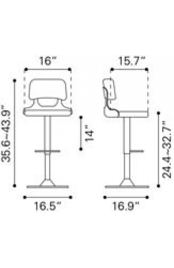 Zuo Lynx Bar Chair