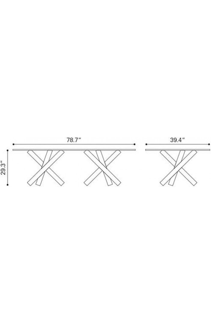 Zuo Stant Rectangular Dining Table