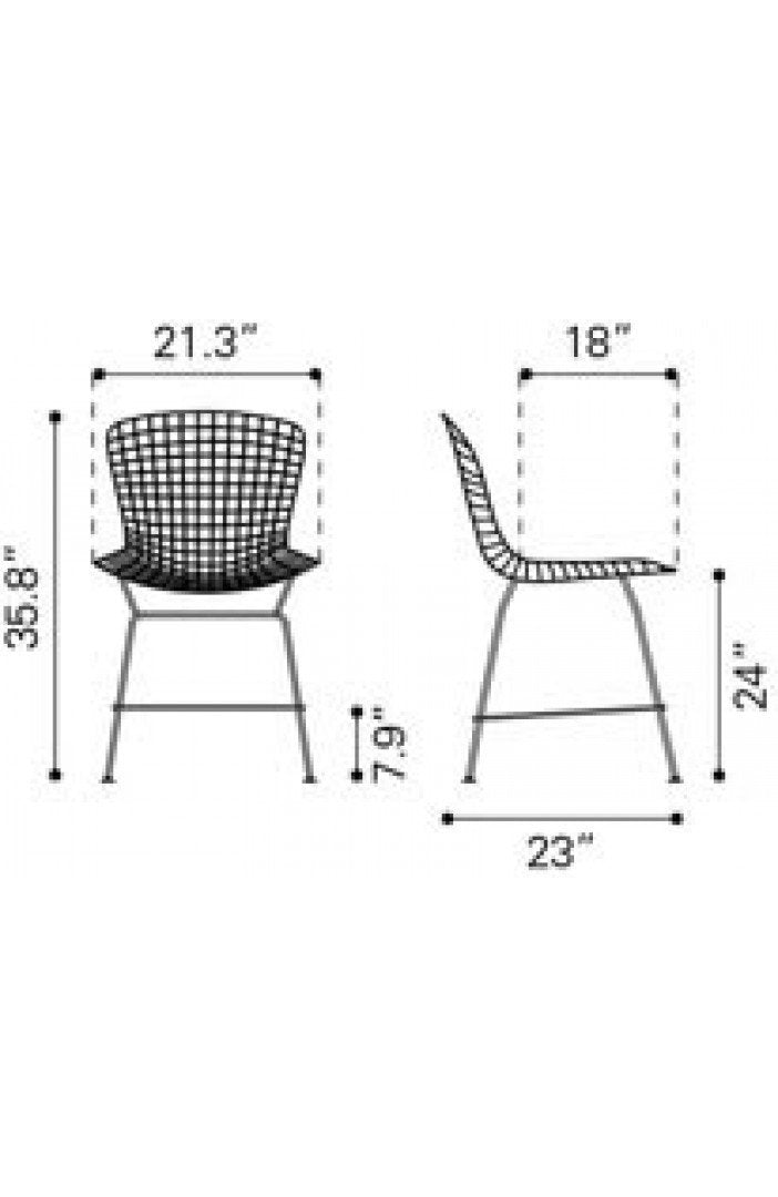 Zuo Wire Counter Chair - Set Of 2