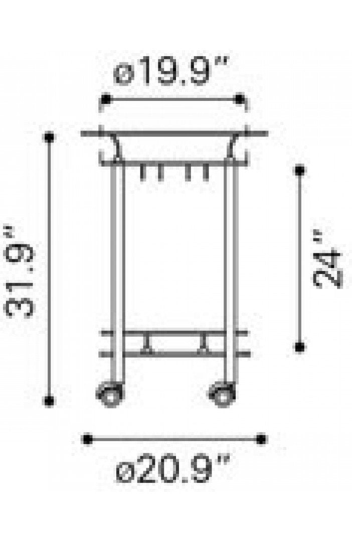 Zuo Plato Serving Cart