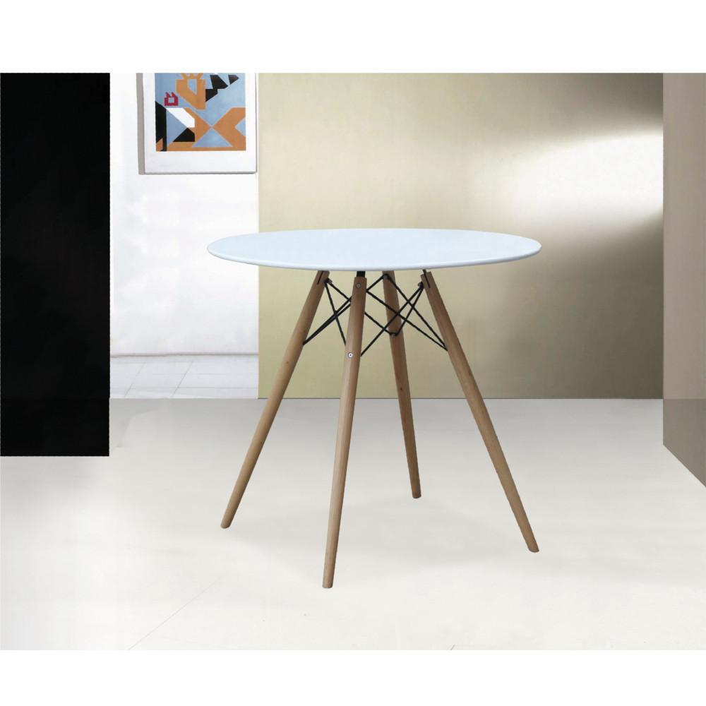 Fine Mod Imports WoodLeg Dining Table Fiberglass Top