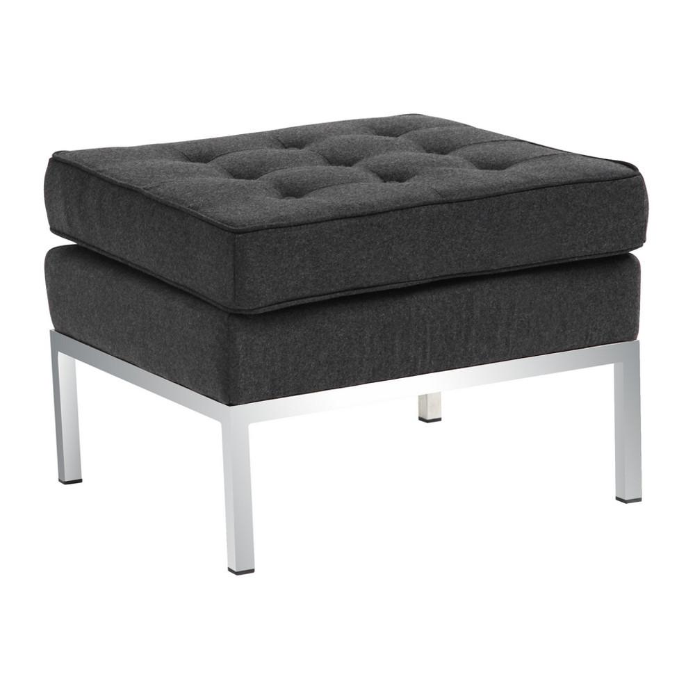 Fine Mod Imports Button Ottoman in Wool