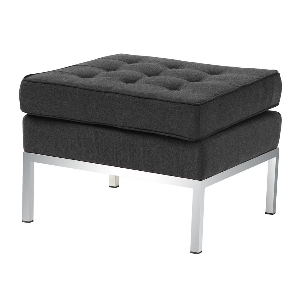 Fine Mod Imports Button Ottoman in Wool