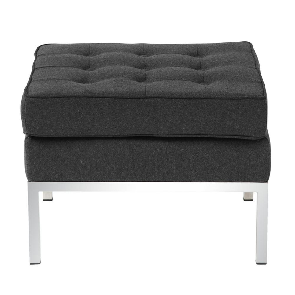 Fine Mod Imports Button Ottoman in Wool