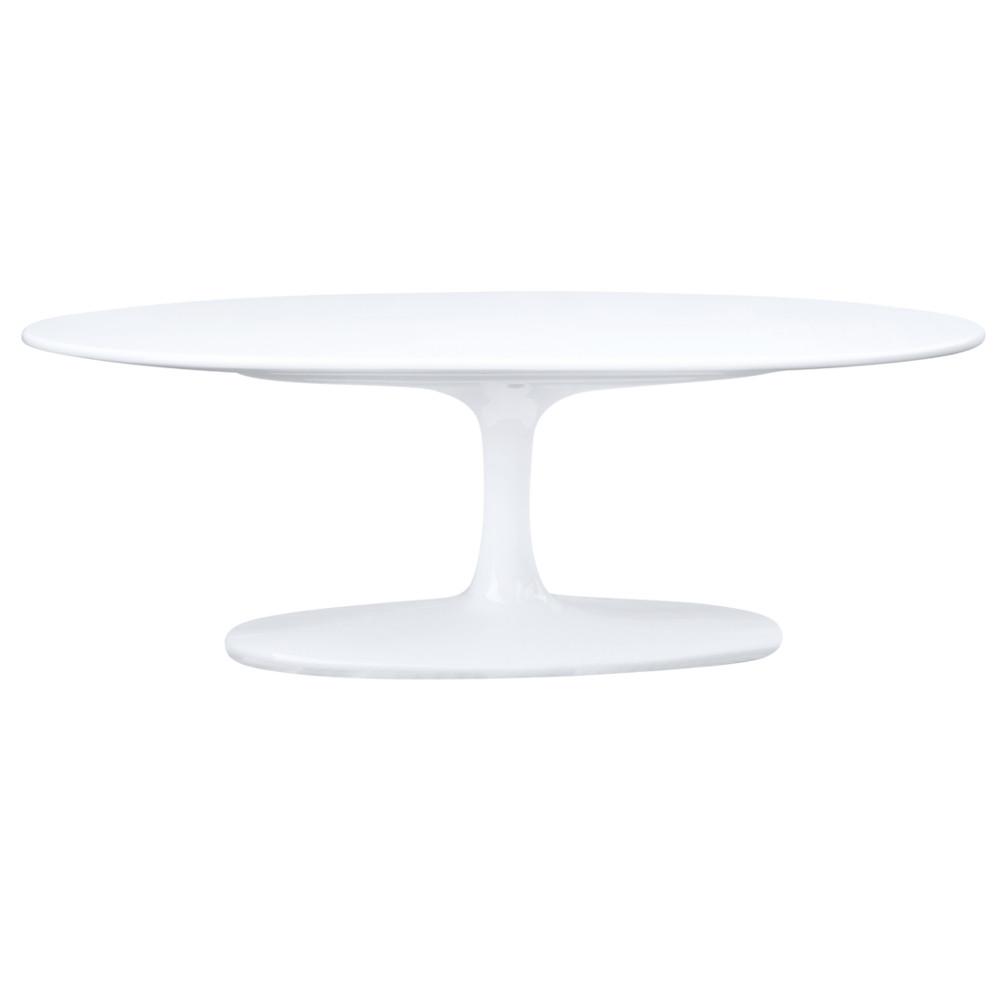 Fine Mod Imports Flower Coffee Table Oval Fiberglass