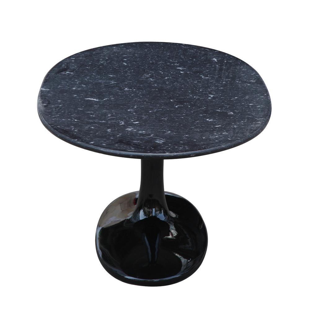 Fine Mod Imports Flower Coffee Table Oval Marble Top