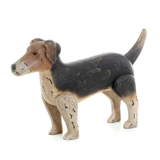 Antique Painted Finish Jack Russell Dog by GO Home