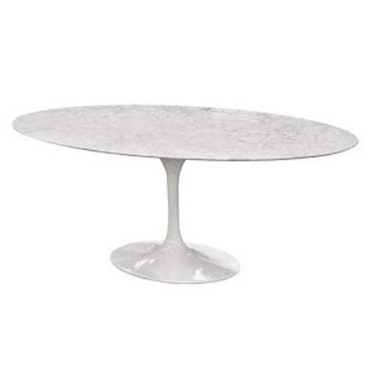 Fine Mod Imports Flower Marble Table Oval 60