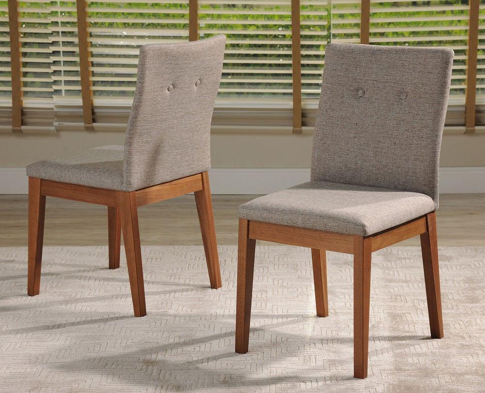 Manhattan Comfort Leroy Dining Chair with Stitched Buttons
