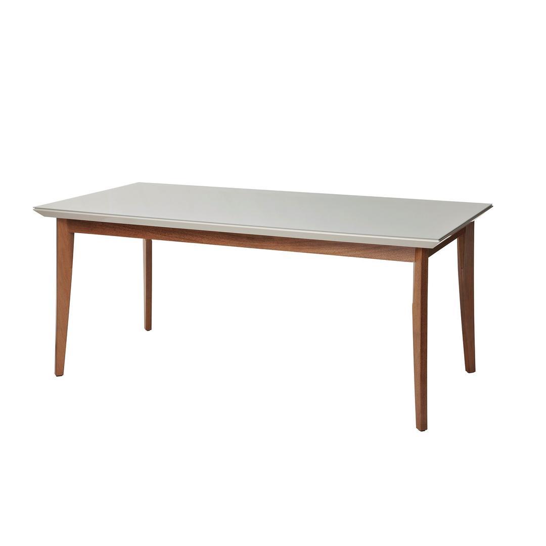Manhattan Comfort Lillian 62.99" Modern Glass Top Dining Table
