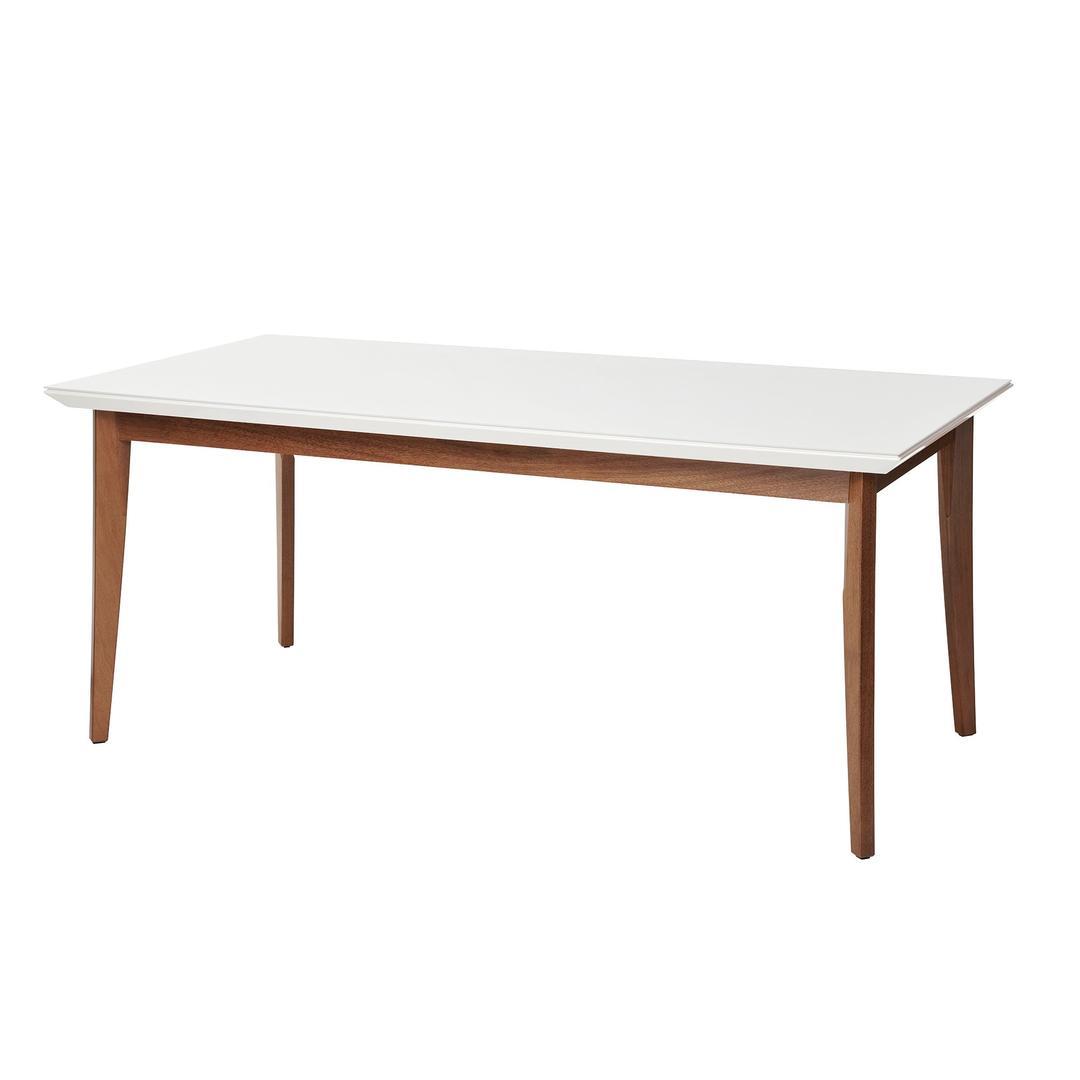 Manhattan Comfort Lillian 70.86" Modern Glass Top Dining Table