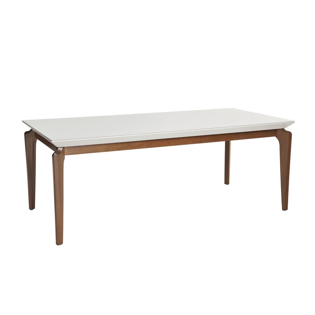 Manhattan Comfort Payson 72.04" Modern Rectangular Dining Table with Glass Top