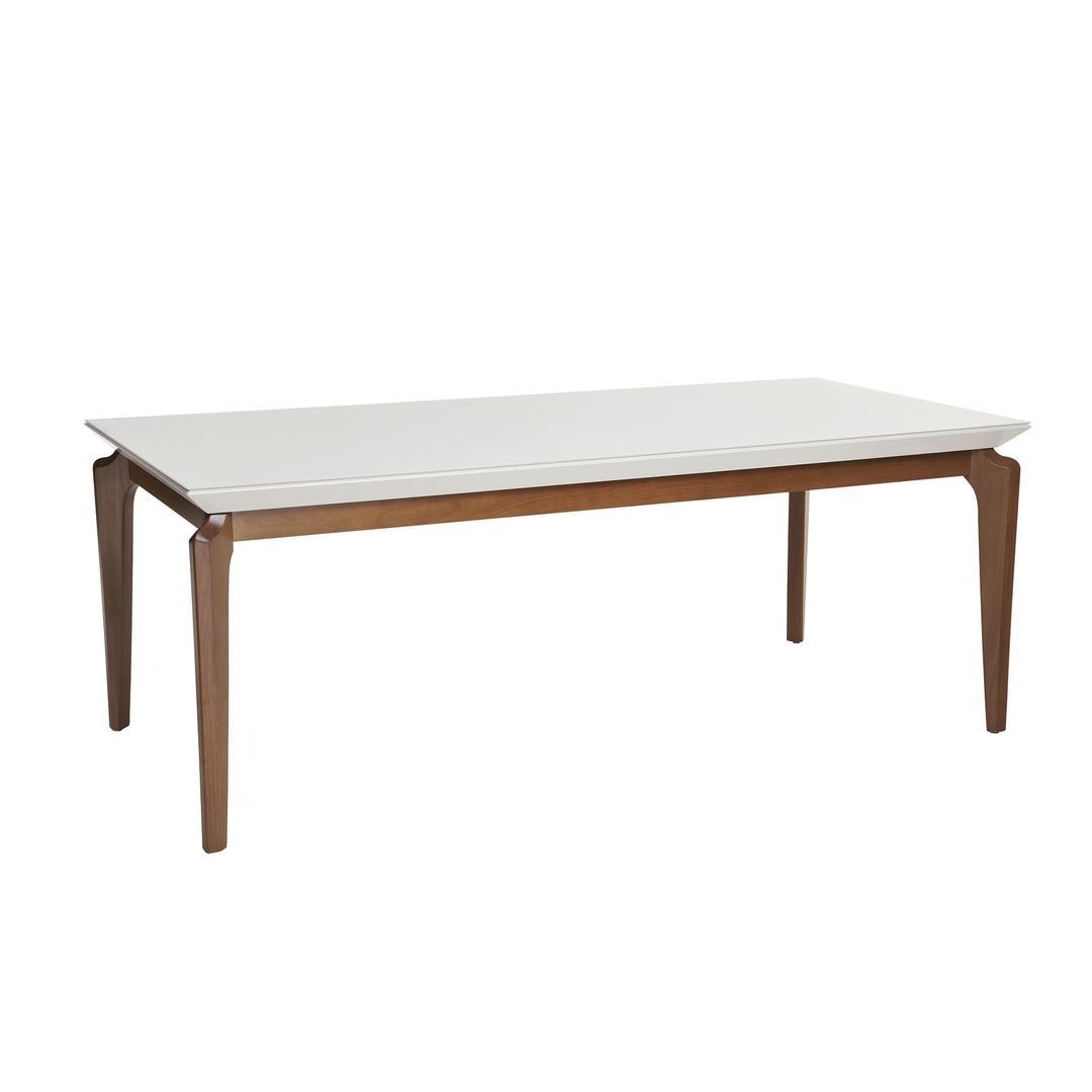 Manhattan Comfort Payson 82.67" Modern Rectangular Dining Table with Glass Top