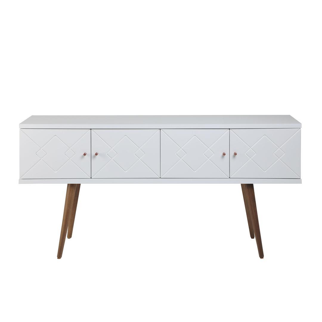 Manhattan Comfort Trinity 59.84" Mid- Century Modern Sideboard with Solid Wood Legs