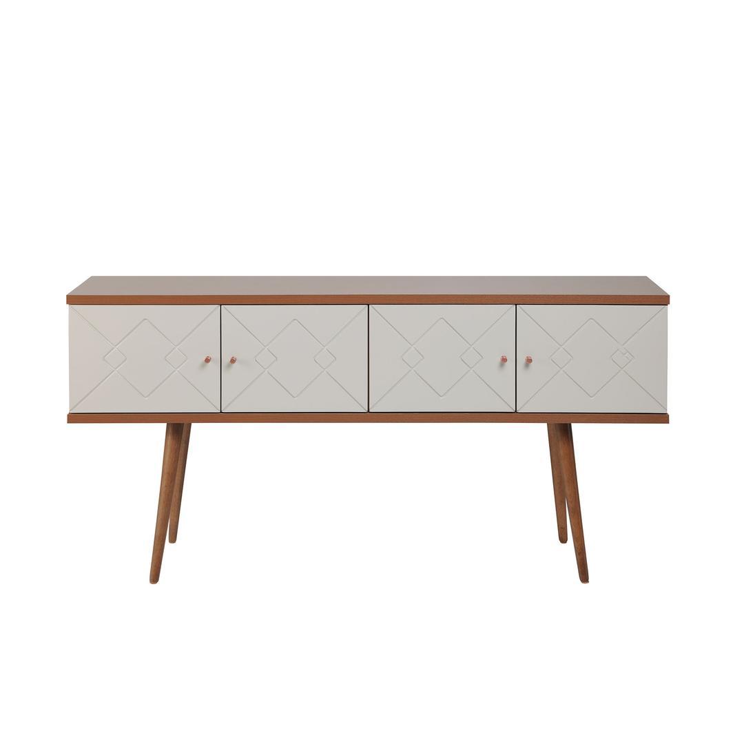 Manhattan Comfort Trinity 59.84" Mid- Century Modern Sideboard with Solid Wood Legs