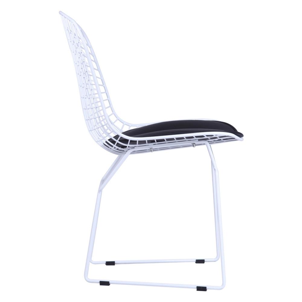 Fine Mod Imports White Wire Side Chair
