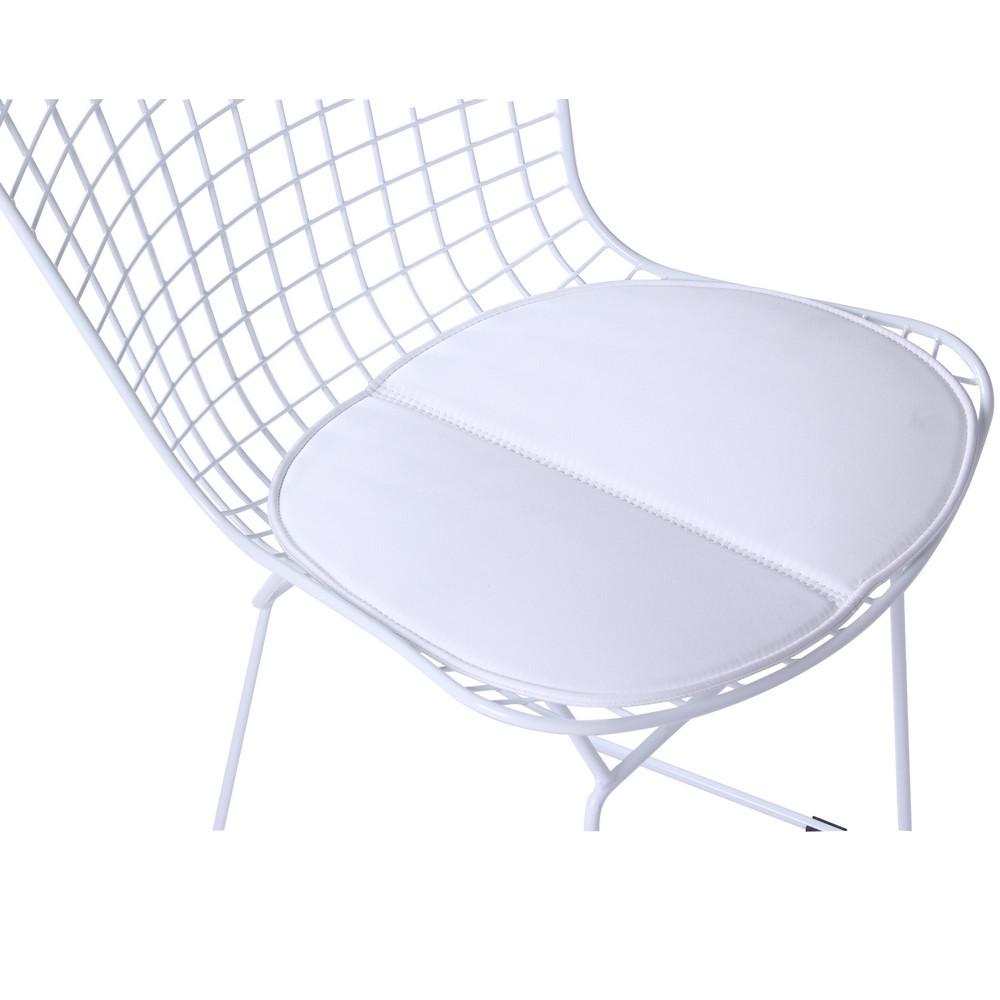 Fine Mod Imports White Wire Side Chair