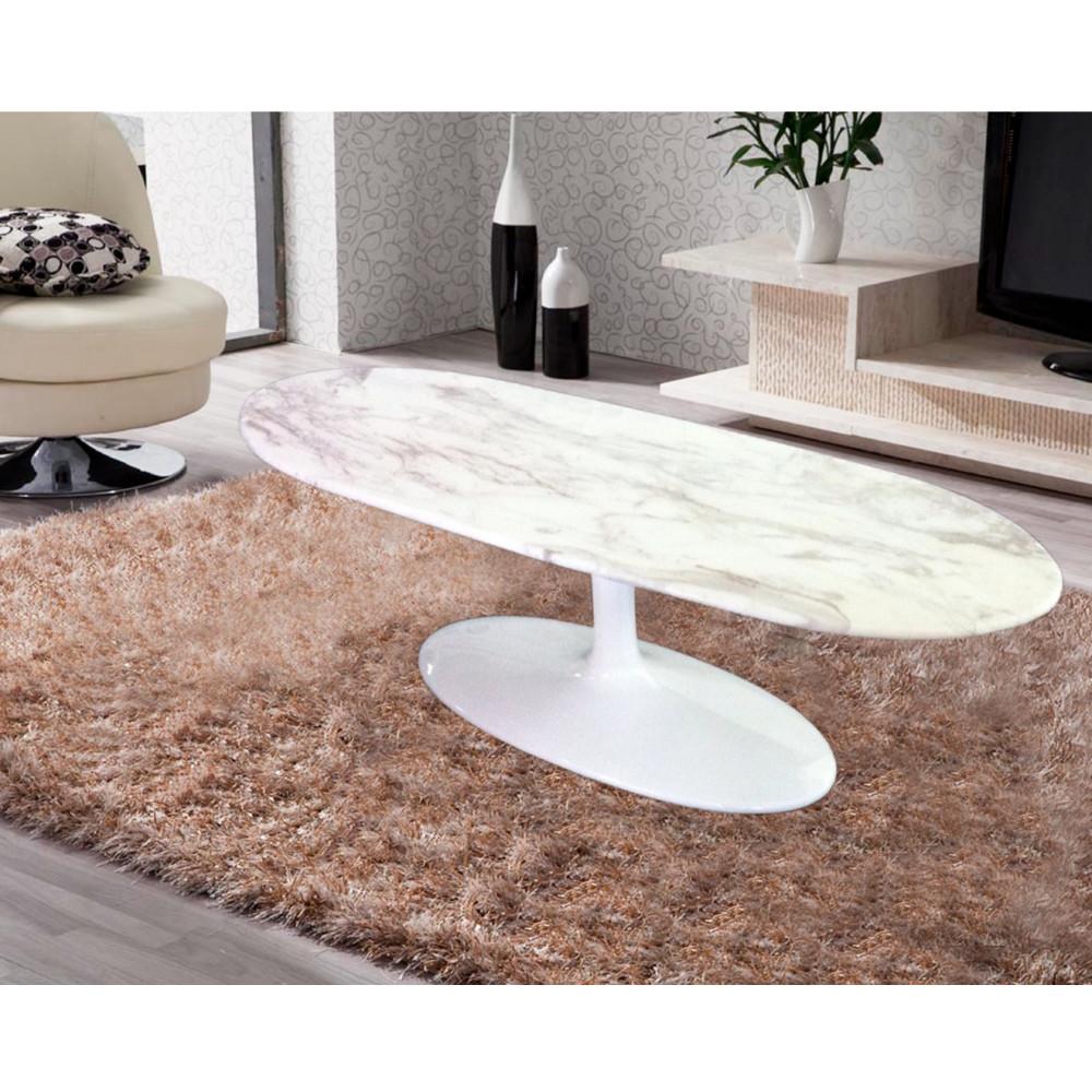Fine Mod Imports Squaval Marble Coffee Table