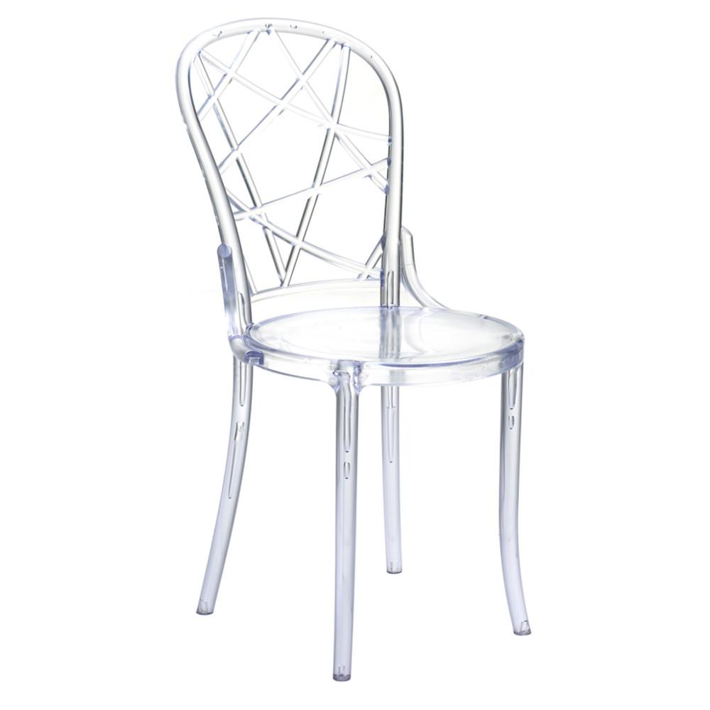 Fine Mod Imports Spiral Clear Chair