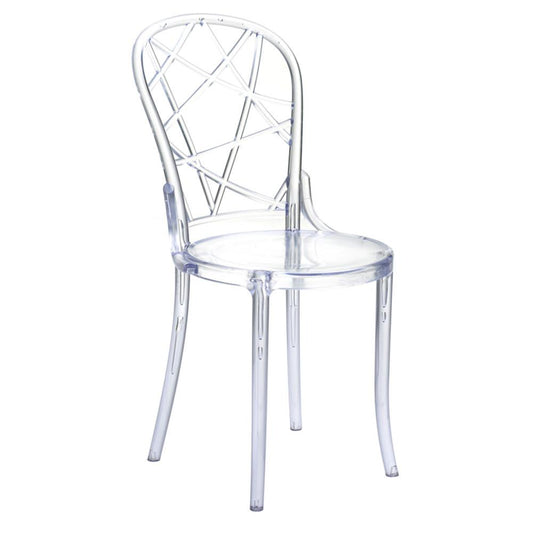Fine Mod Imports Spiral Clear Chair