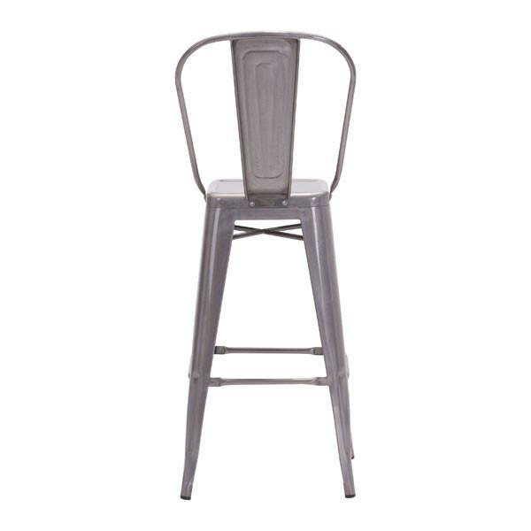 Zuo Elio Bar Chair - Set Of 2 - Gunmetal Bar Stools, Zuo, - Modish Store