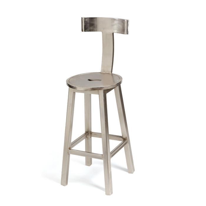 30" Seat Height Steel Finish Barstool by GO Home