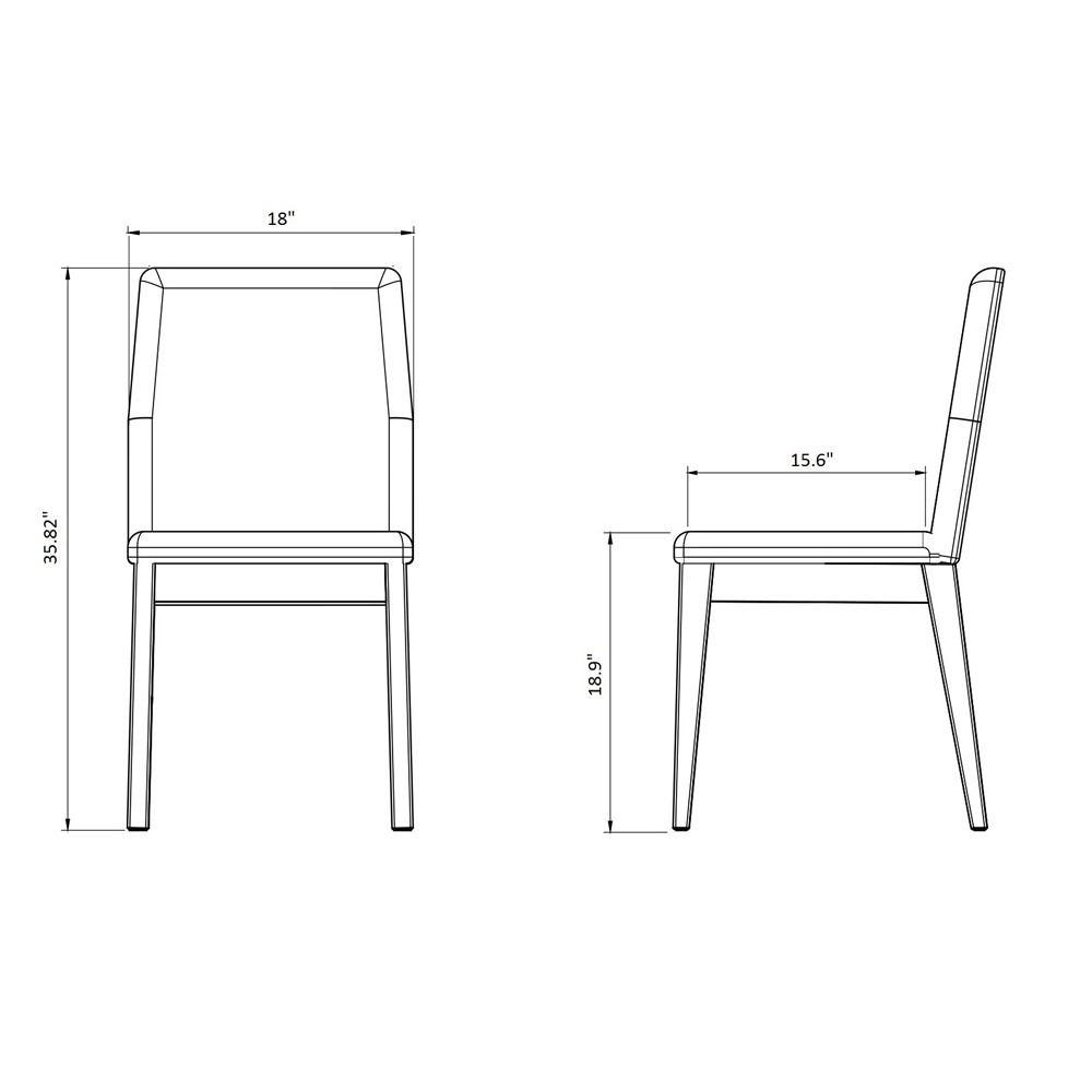Manhattan Comfort Catherine Chevron Dining Chair
