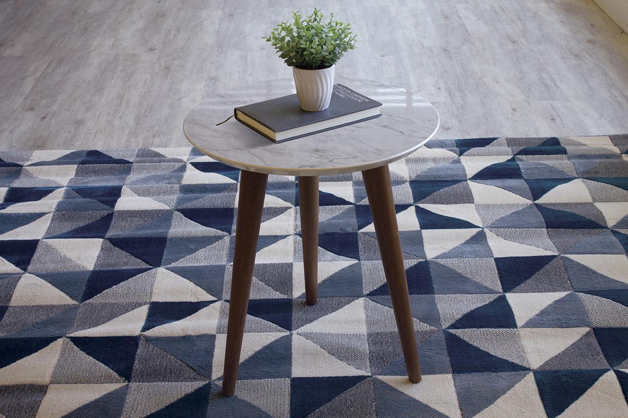 Manhattan Comfort Moore 17.32" Round End Table