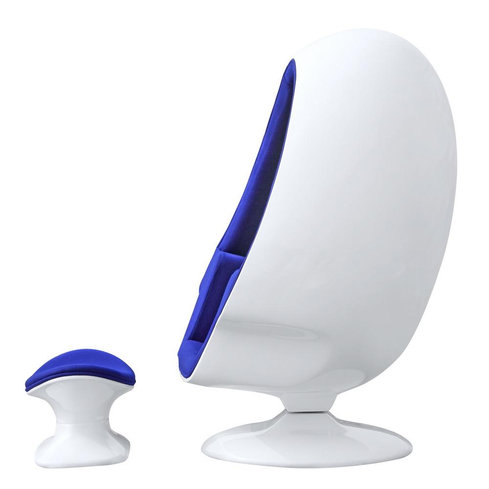 Fine Mod Imports Alpha Egg Chair and Ottoman