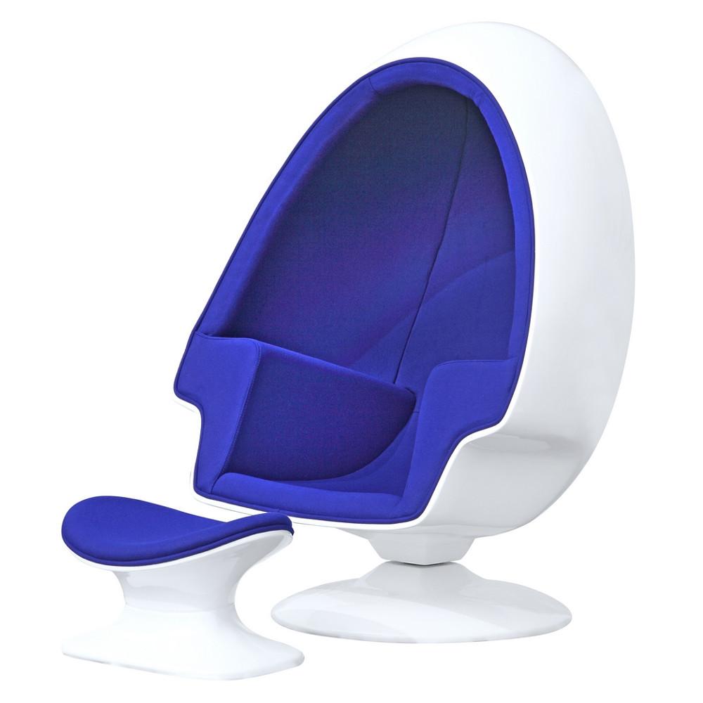 Fine Mod Imports Alpha Egg Chair and Ottoman