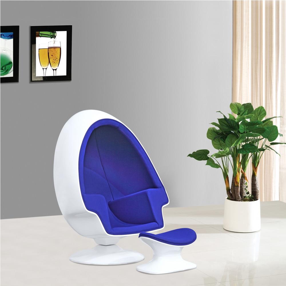 Fine Mod Imports Alpha Egg Chair and Ottoman