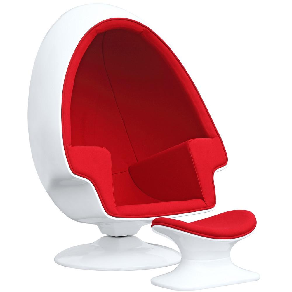 Fine Mod Imports Alpha Egg Chair and Ottoman