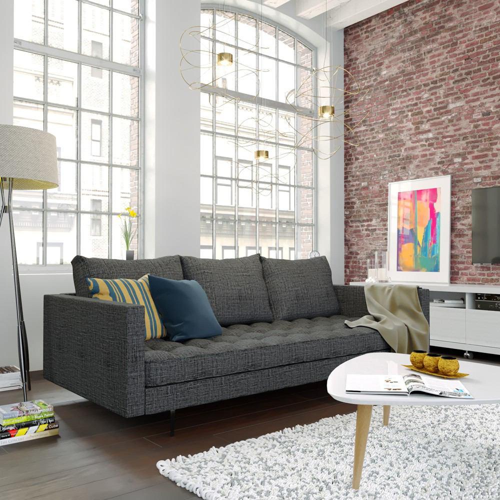 Manhattan Comfort  Granville 3-Seat Tweed Sofa