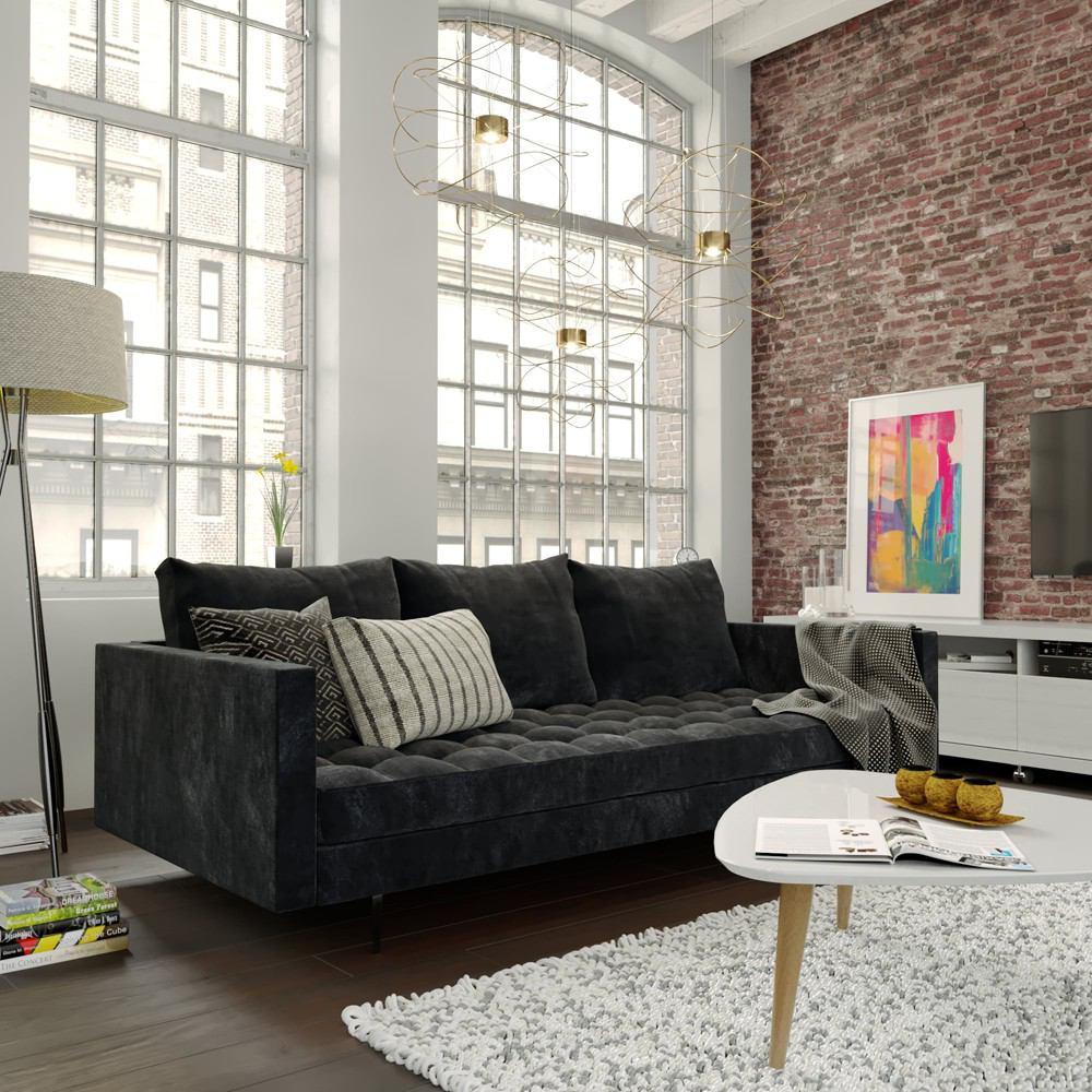 Manhattan Comfort  Granville 3-Seat Tweed Sofa