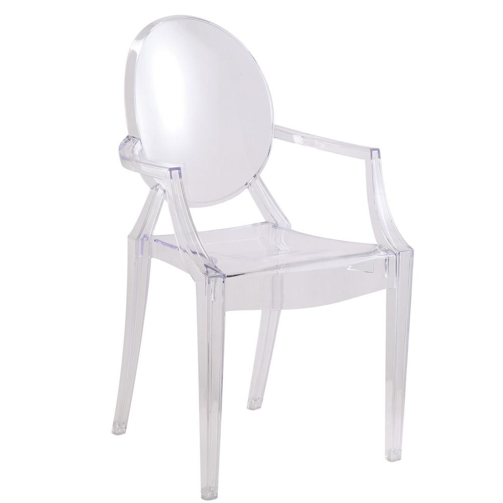 Fine Mod Imports Clear Arm Chair