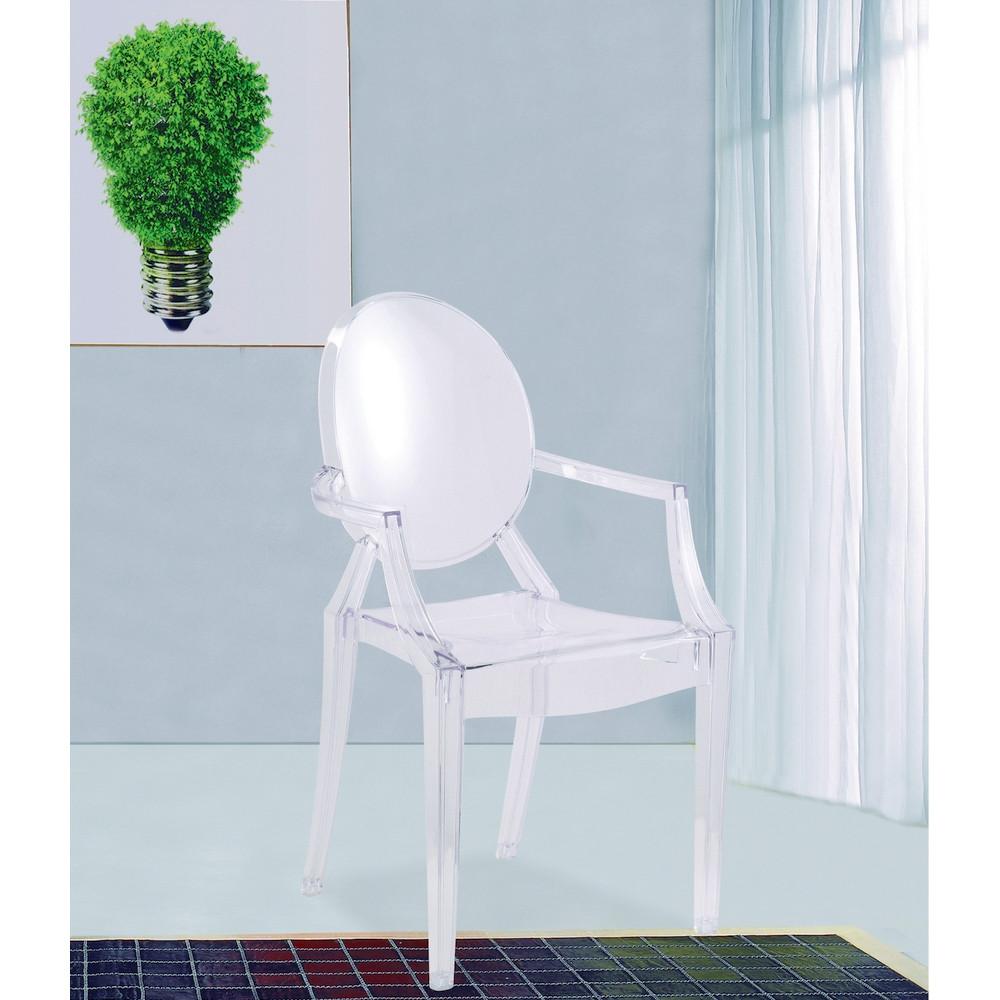 Fine Mod Imports Clear Arm Chair