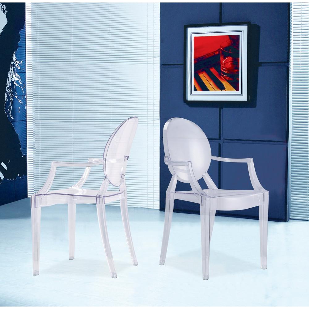 Fine Mod Imports Clear Arm Chair