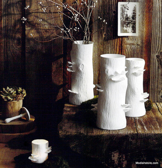Roost Porcelain Log Votive Holder - Set Of 6