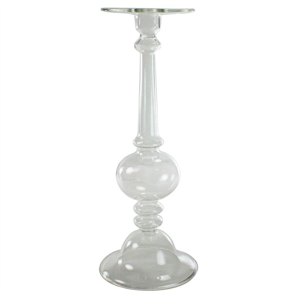 HomArt Helena Glass Taper Holder - Clear - Feature Image