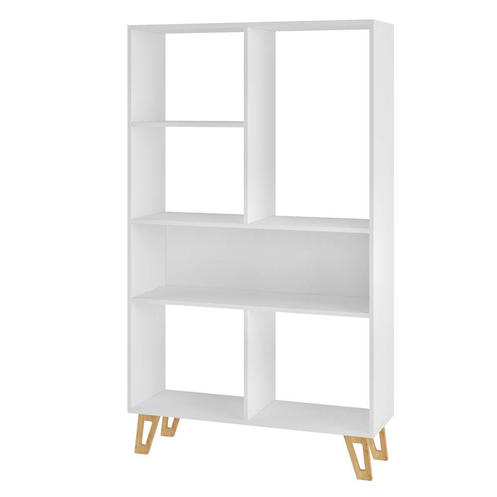 Manhattan Comfort Doris 6-Shelf Mid Century Bookcase
