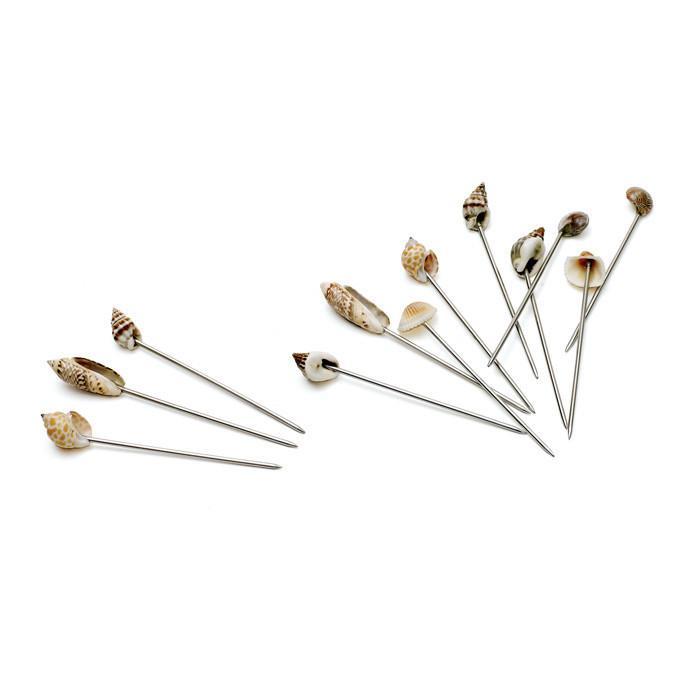 Set Of Twelve Seashore Olive Picks - Set Of 6 by GO Home