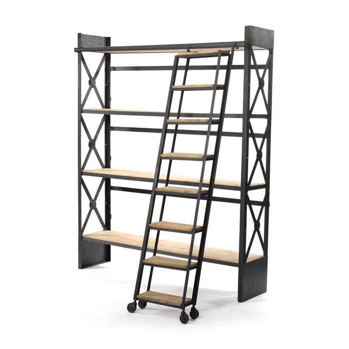 Loft Bookcase With Ladder by GO Home