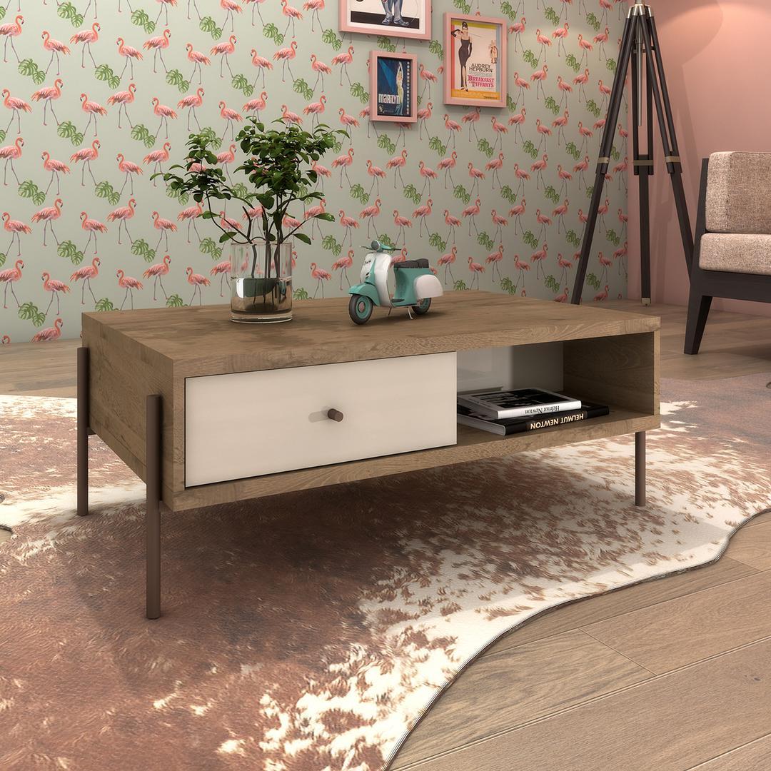 Manhattan Comfort Joy Double-sided 2-Drawer End Table