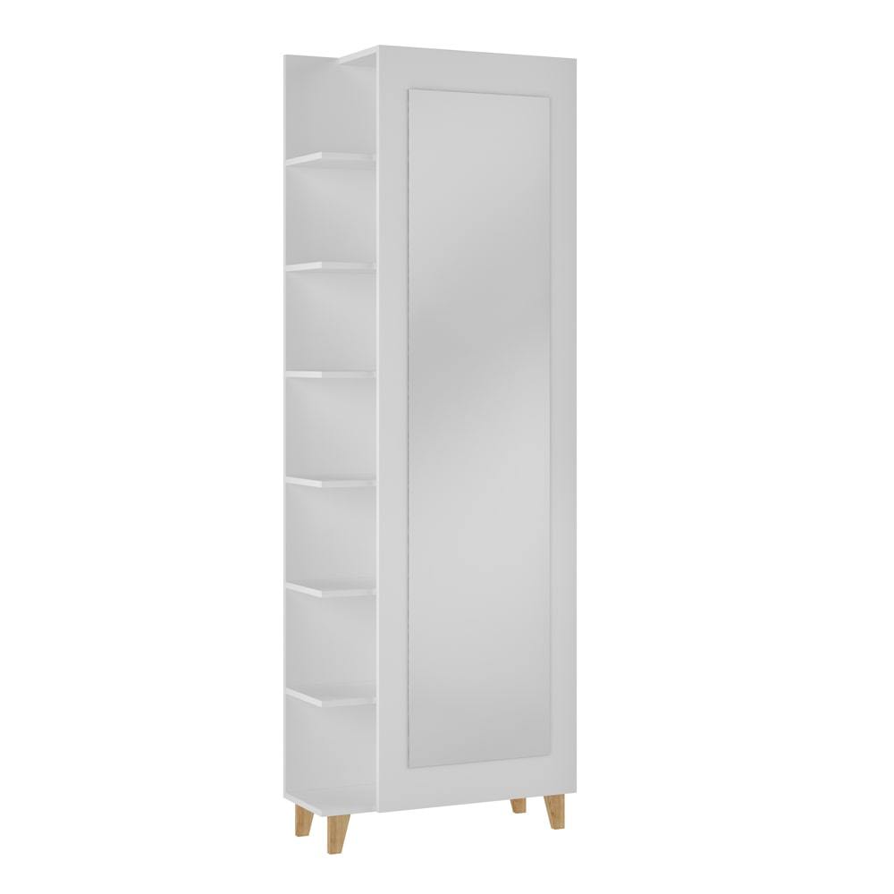 Manhattan Comfort Minetta 14-Pair Mid Century Shoe Closet