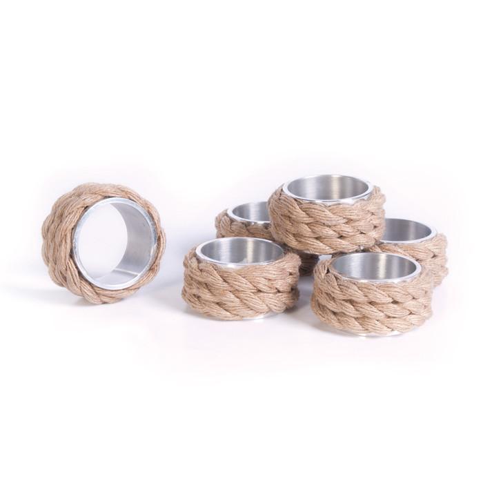 Set Of Six Coastal Napkin Rings - Set Of 2 by GO Home