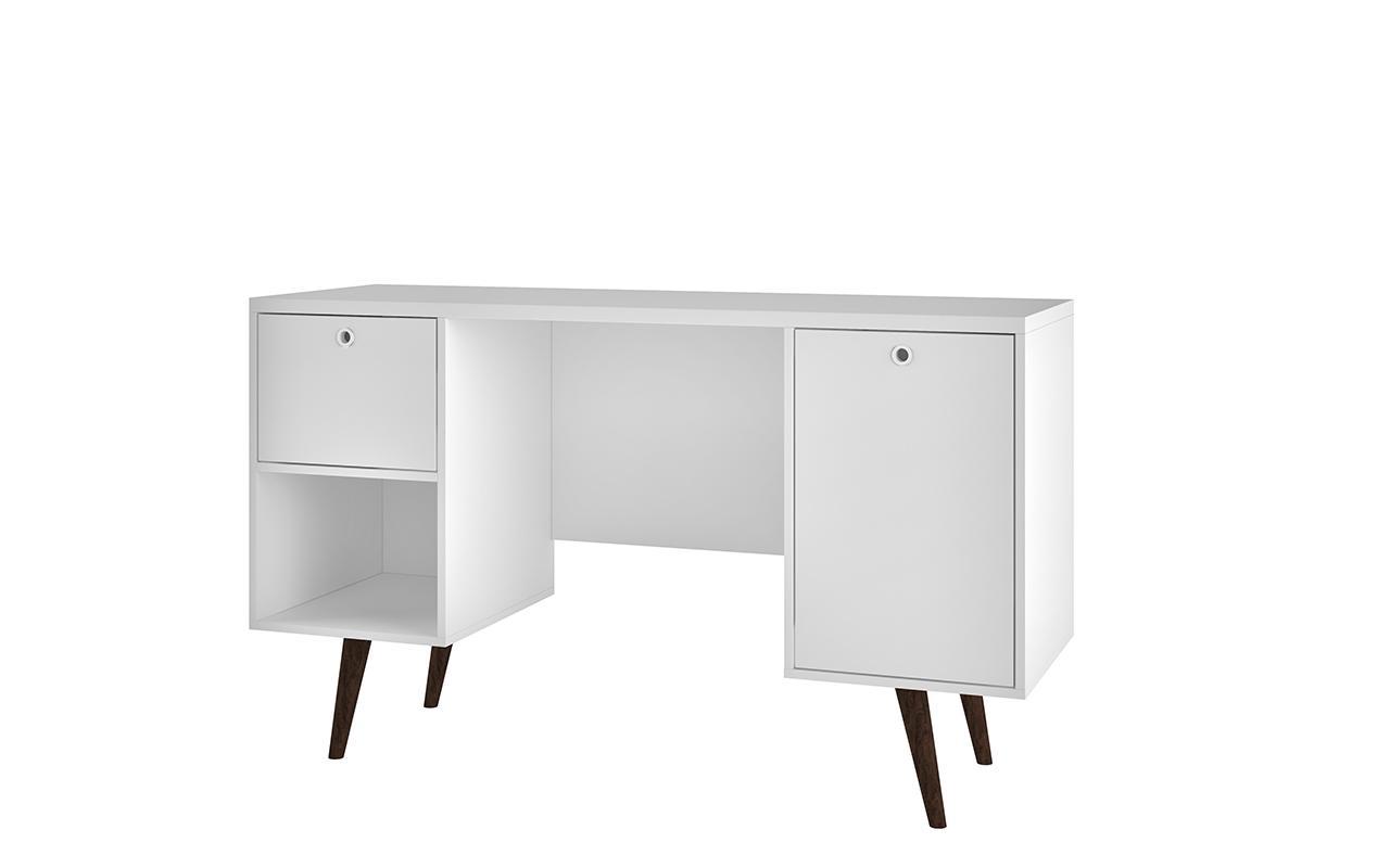 Manhattan Comfort Edgar 1-Drawer Mid Century Office Desk